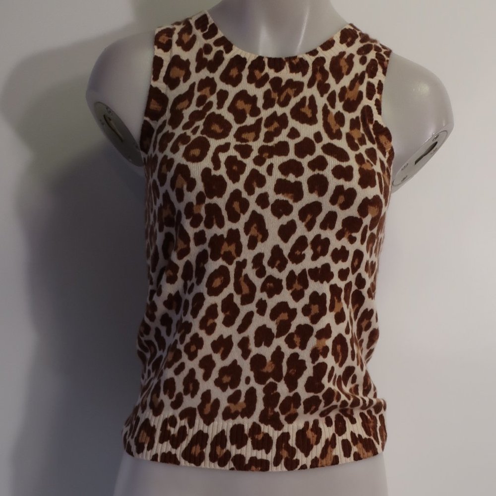 J. Crew Leopard Print Sleeveless Sweater XS